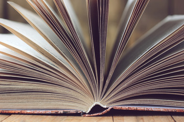 Open book closeup.