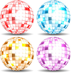 Four disco ball