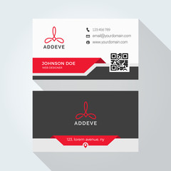 Dynamic Minimal Business card template with QR Code