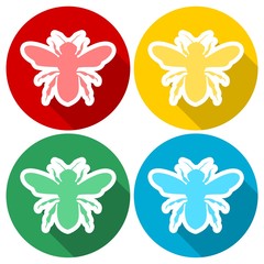 Bee icon, Bee icon vector, Bee icon simple set