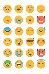 Flat emoji set
