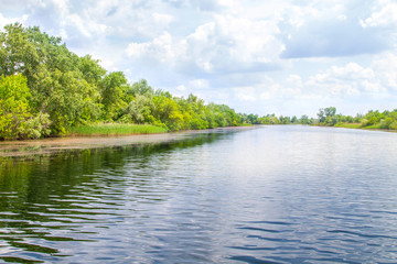 landscape river Dnieper marshes and Kherson