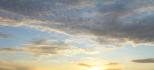 Natural background of the colorful sky and cloud, During the time sunrise and sunset