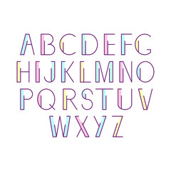 Geometric alphabet. Vector.