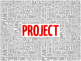 Project word cloud, business concept