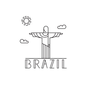 Brazil concept. Vector illustration.