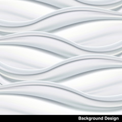Vector of Abstract Design Creativity Background of White Waves.