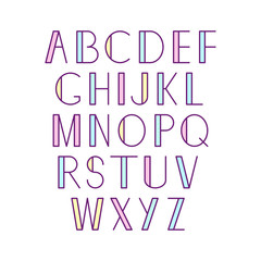 Geometric alphabet. Vector.