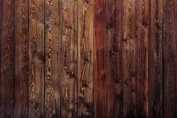 Vintage colorful wood background. Old brown board in warm colors. Texture. Wooden background.