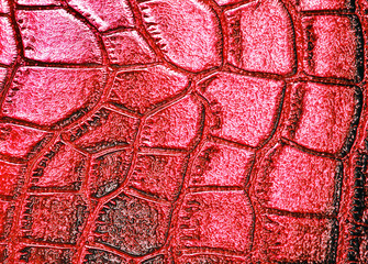 Red crocodile leather, can use as background