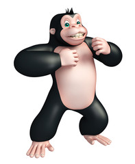 cute Gorilla funny cartoon character