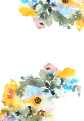 Greeting card with flowers