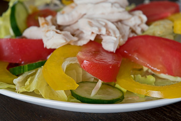 Healthy salad with Chicken and vegetables