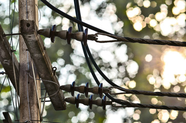 Wire on a power pole