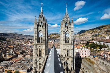 Church of Basilica del Voto Nacional in Quito, Ecuador