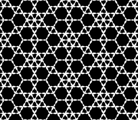 Vector modern seamless geometry pattern, black and white abstract geometric background, subtle pillow print, monochrome retro texture, hipster fashion design