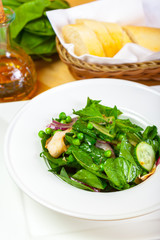 Fresh green salad with spinach