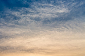 Evening Full color sky light.