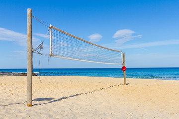 Volleyball Net on Beach