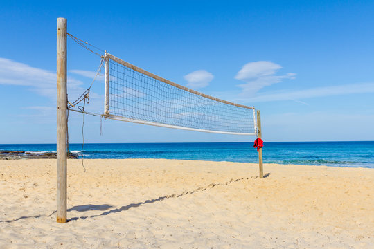 Volleyball Net on Beach
