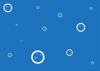 Абстрактный голубой фон с белыми окружностями