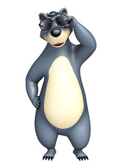 cute Bear cartoon character with sunglass