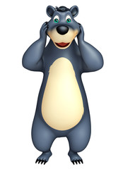 cute funny Bear cartoon character