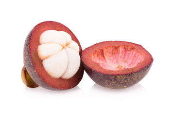 mangosteen fruit isolated on white