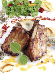 Grilled pork ribs