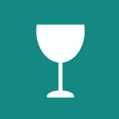 Glass of wine vector icon