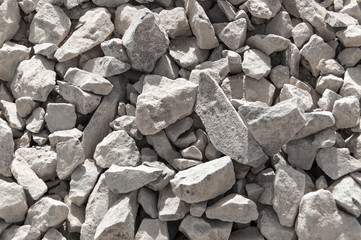 Pile of white gravel