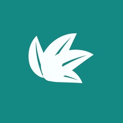 Eco icon leaf vector illustration isolated