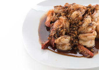 fried shrimps with garlic