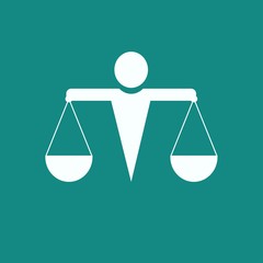 Justice scale icon