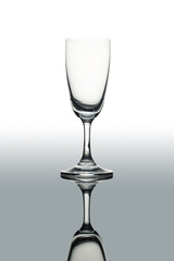 Empty wine glass isolated on the white background, clipping path