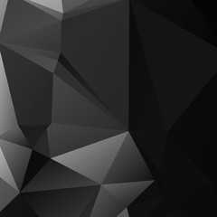 Low poly triangulated background. Black and white. Vector illustration.