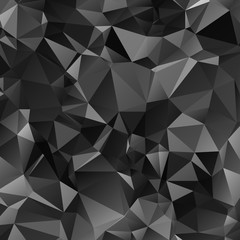 Low poly triangulated background. Black and white. Vector illustration. - 111570698