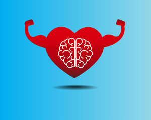 brain and heart, concept getting healthy