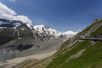 Fototapeta na wymiar Glacier Pasterze, Austria, Grossglockner high mountain road
