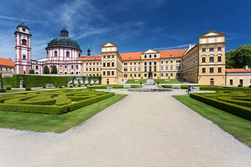 Fototapeta na wymiar Jaromerice nad Rokytnou castle, Czech Republic. Sunny day at the