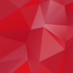 Low poly triangulated background. Shades of red. Vector illustration.