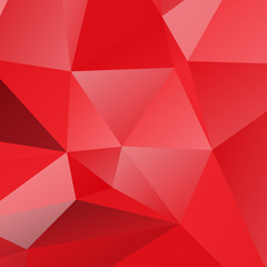 Fototapeta premium Low poly triangulated background. Shades of red. Vector illustration.