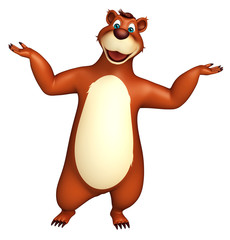 cute funny Bear cartoon character