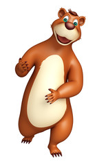 cute funny Bear cartoon character