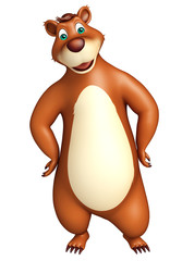 Naklejka premium cute funny Bear cartoon character