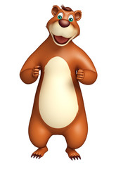 cute funny Bear cartoon character