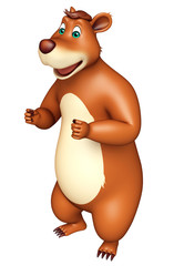 Naklejka premium cute funny Bear cartoon character