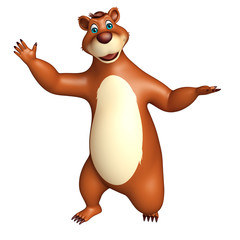 cute funny Bear cartoon character