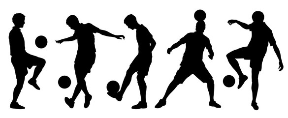 soccer tricks silhouettes