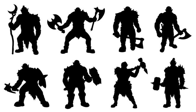 orc silhouettes
